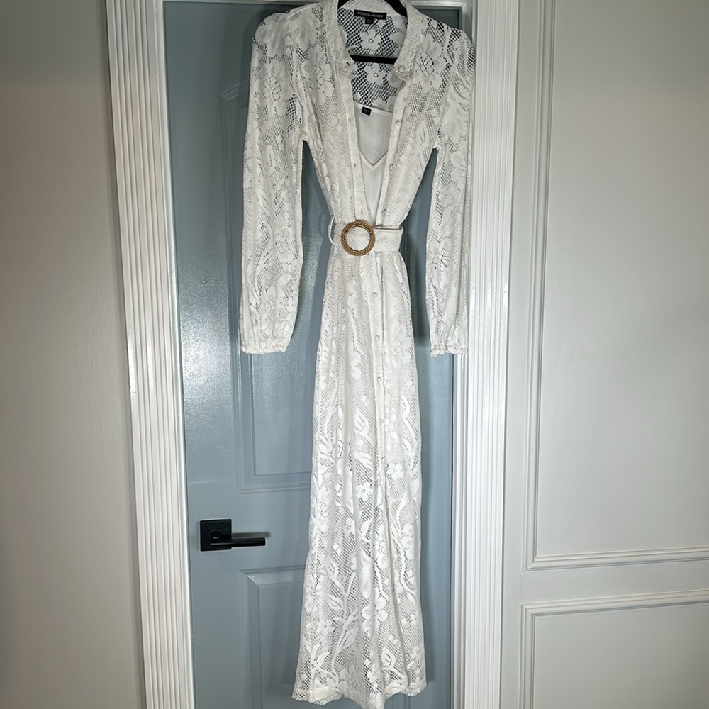 Boston Proper Lace Button Up Maxi Dress- Excellent condition worn once - Picture 7 of 12